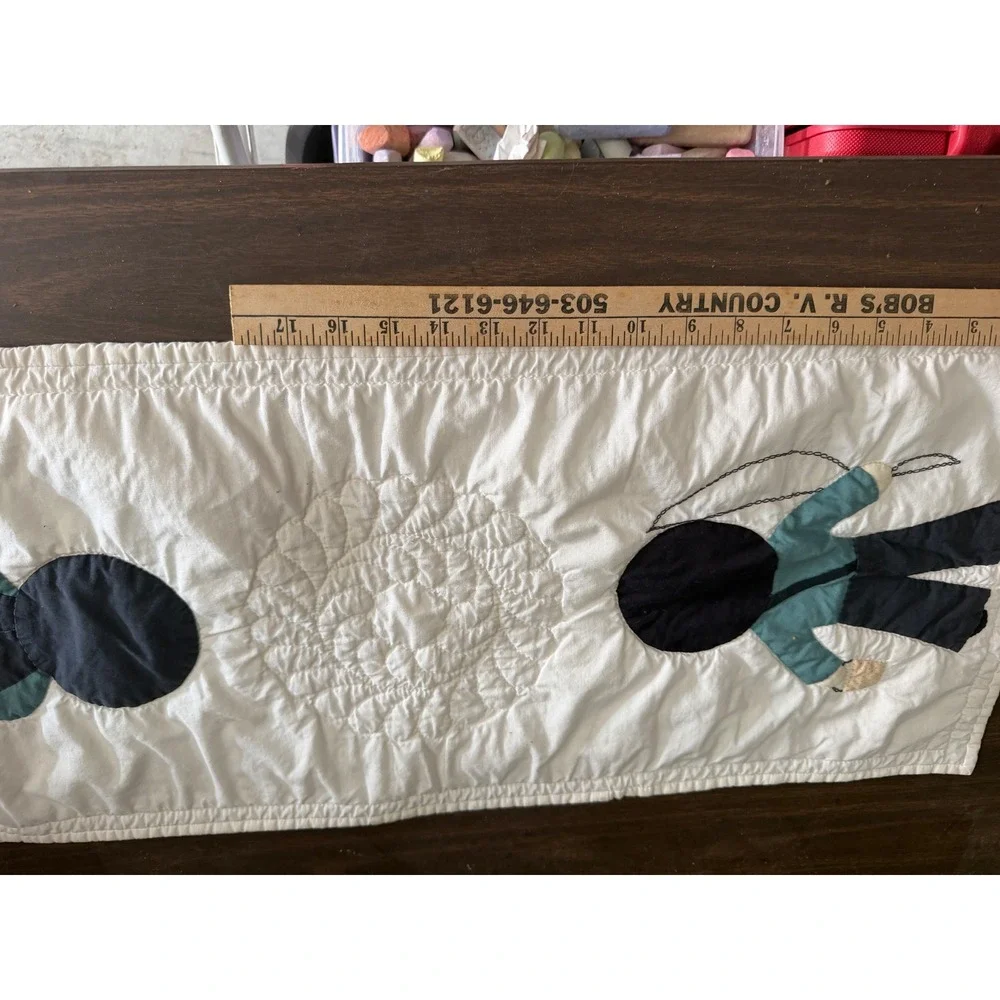 Vintage Sunbonnet Sue Fisherman Sam Quilted Table Runner Wall Hanging Applique‎